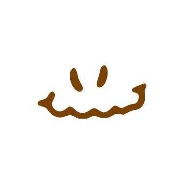 Kızgın yüz karalama ikonu. Beyaz arkaplanda izole edilmiş elle çizilmiş duygu biçimi