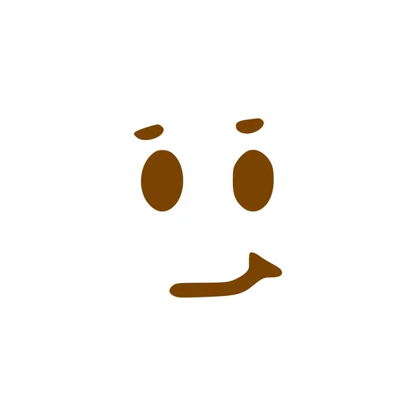Посміхайся Обличчям Каракулі Значок Смайлик Руці Намальований Стиль Ізольований Білому — стоковий вектор