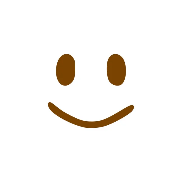 Icona Scarabocchiare Faccia Felice Emoticon Stile Disegnato Mano Isolato Sfondo — Vettoriale Stock