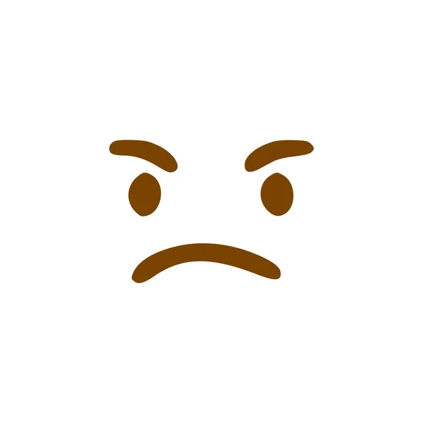 Κακό Πρόσωπο Εικονίδιο Σκίτσα Emoticon Στο Χέρι Στυλ Που Απομονώνονται — Διανυσματικό Αρχείο