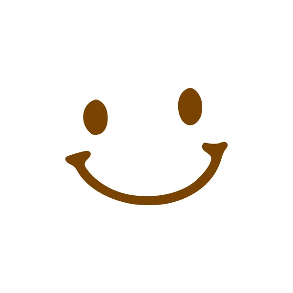 Ikona Šťastného Čmáranice Emotikon Ručně Kresleném Stylu Izolované Bílém Pozadí — Stockový vektor