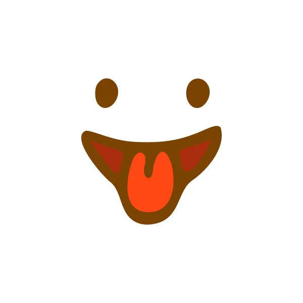 Usměj Ikonou Jazykových Čmáranic Emotikon Ručně Kresleném Stylu Izolované Bílém — Stockový vektor