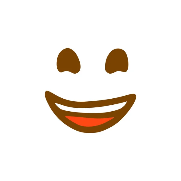 Сміється Обличчя Каракулі Значок Смайлик Руці Намальований Стиль Ізольований Білому — стоковий вектор