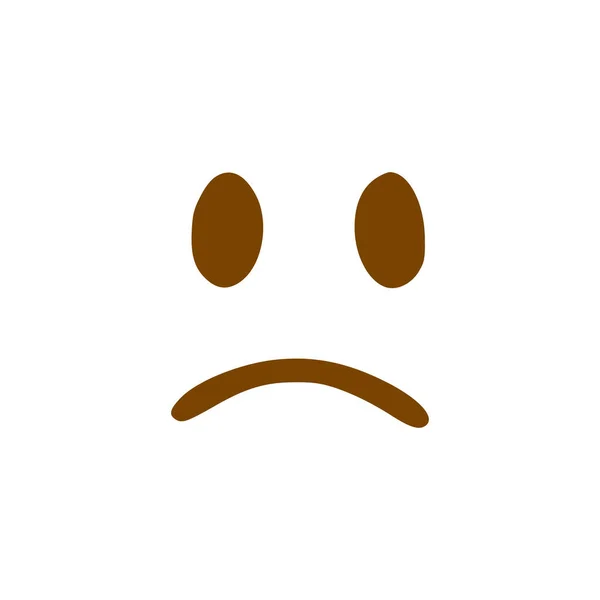 Ikona Smutné Tváře Emotikon Ručně Kresleném Stylu Izolované Bílém Pozadí — Stockový vektor