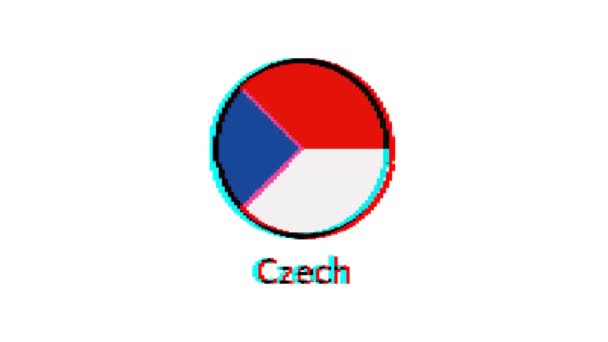Bandeira Checa Motion Graphics Pixel Bandeira Checa Com Efeito Falha — Vídeo de Stock
