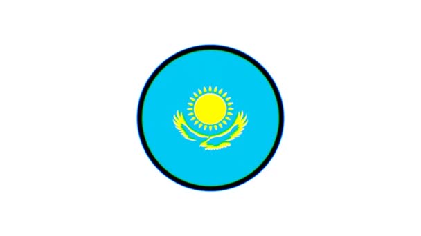카자흐스탄 플래그 그래픽 배경에 카자흐스탄 — 비디오