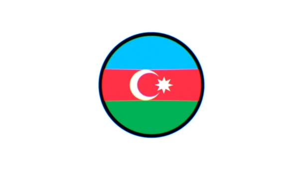 Aserbaidschanische Flagge Aserbaidschanische Flagge Mit Weichzeichner Effekt Auf Weißem Hintergrund — Stockvideo