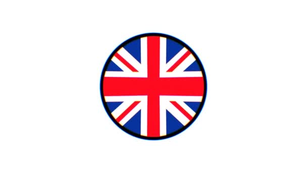 Britse Vlag Motion Graphics Groot Brittannië Vlag Met Wazig Effect — Stockvideo