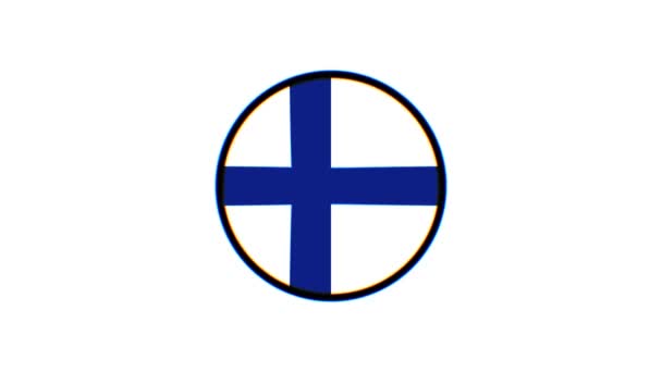 Bandeira Finlandesa Motion Graphics Bandeira Finlândia Com Efeito Borrão Sobre — Vídeo de Stock