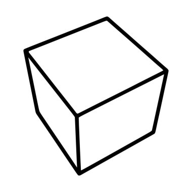 Beyaz arkaplanda küp satır simgesi izole edildi