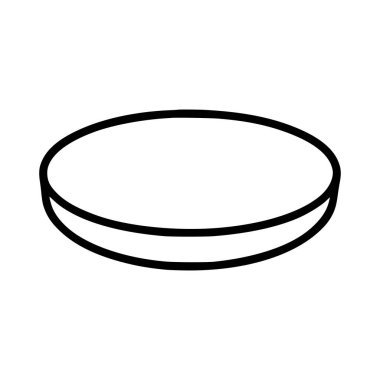 Çember Çizgisi Simgesi Beyaz Arkaplanda İzole Edildi