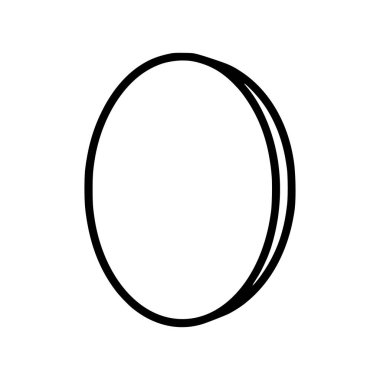 Çember Çizgisi Simgesi Beyaz Arkaplanda İzole Edildi