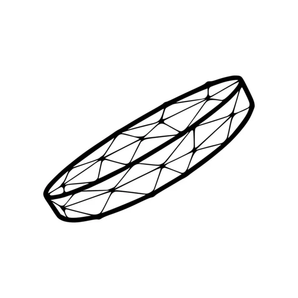 Cercle Icône Polygonale Isolé Sur Fond Blanc — Image vectorielle