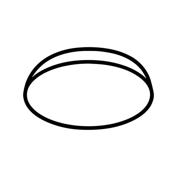 Icône Ligne Cercle Isolé Sur Fond Blanc — Image vectorielle