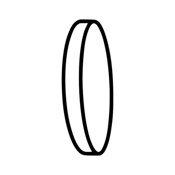 白い背景に囲まれた円の線のアイコン — ストックベクタ
