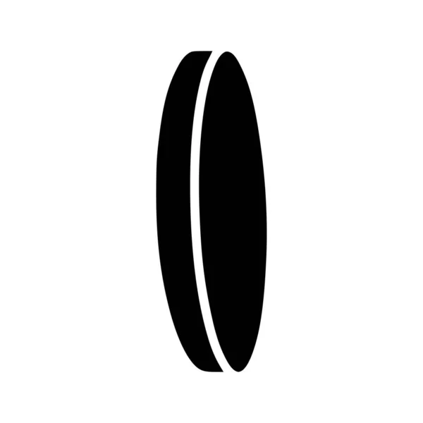 Cercle Glyphe Icône Isolé Sur Fond Blanc — Image vectorielle