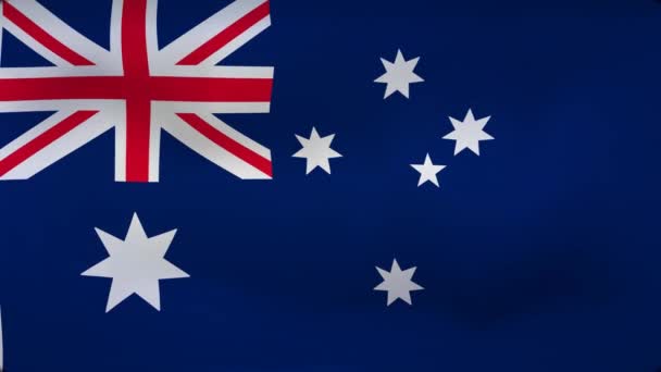 Animación Bandera Australiana Gráficos Movimiento Nacionales Patrióticos Simbólicos — Vídeos de Stock