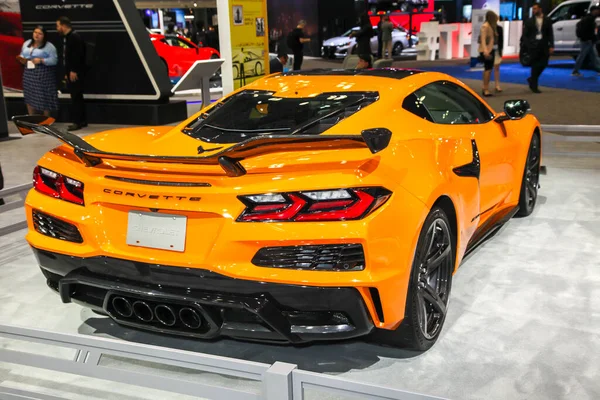 stock image NEW YORK, NY, USA - APRIL 5, 2023: New 2023 Chevrolet Corvette Z06 3LZ Coupe  showing at New York International Auto Show Press Day