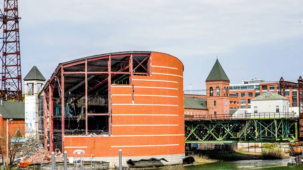 Norwalk Usa April 2023 Gedung Teater Imax Diruntuhkan Akuarium Maritim Stok Lukisan  