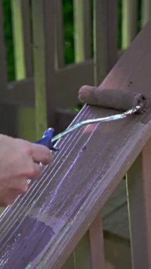 Boyama ahşap dışarı yakın hizalama dikey