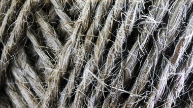 Kahverengi jute kablosundan makro fotoğrafçılık