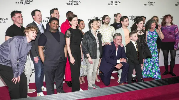 New York, New York, USA- 5 Haziran. 2025: (L-R) James Freedson-Jackson, Nick Coleman, John Churchill, Miles J. Harvey, Todd Gearhart, Jeanine Serralles, Michael Olotte, Barbara Rosenblat, Tiffany Ho, Bree Klauser, Keith, Kourtney Ryann, William Richards, Chr