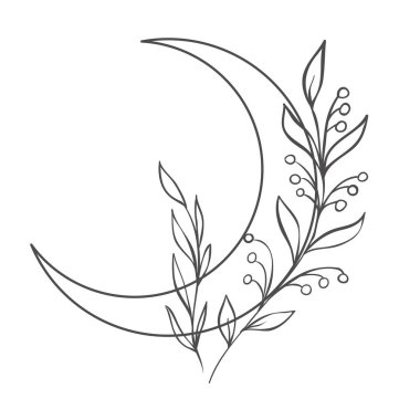 Beyaz Arkaplanda Branch ile Çizgi Sanat Ayı. Vektör İllüstrasyonu.