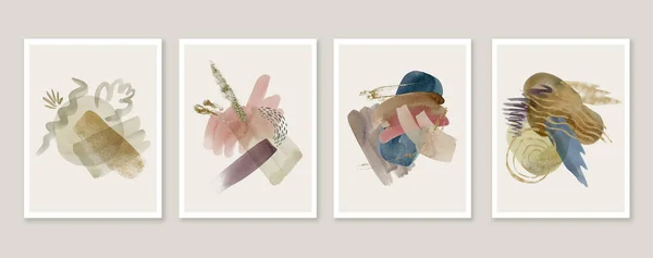 Aquarela Abstrato Fundo Texturizado Cartão Moda Conjunto Pôster — Fotografia de Stock