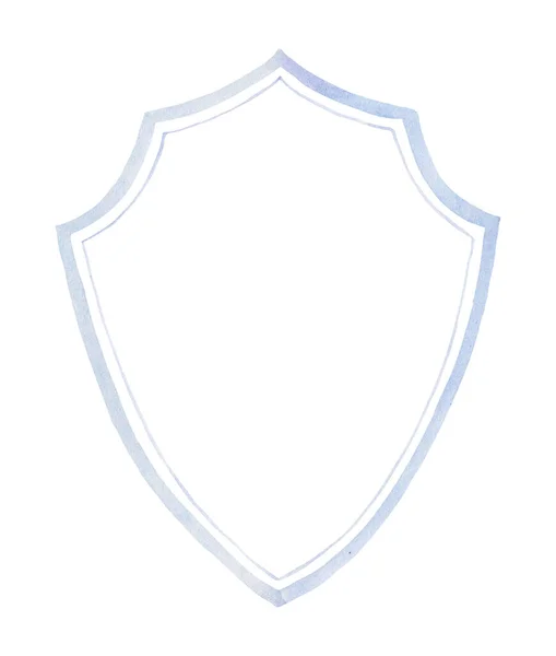 Aquarell Wappen Auf Weißem Hintergrund — Stockfoto