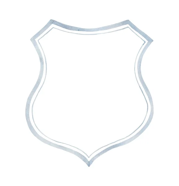 Aquarell Wappen Auf Weißem Hintergrund — Stockfoto