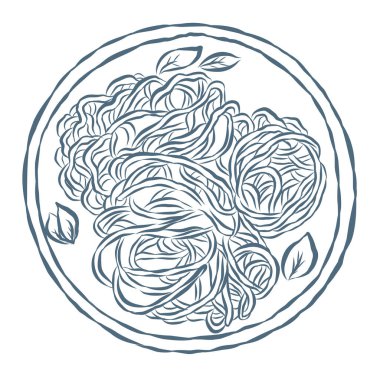 Eriştenin Çizgi Sanat İllüstrasyonu. Vektör Grafiği.