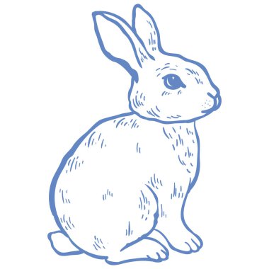 Şirin Çizgili Sanat Tavşanı. Vektör İllüstrasyonu.