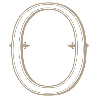 Vintage Harf ve Monogram O 'nun Vektör İllüstrasyonu.