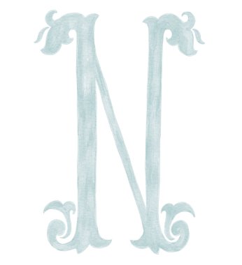 Eski Harf ve Monogram Resimlerinin Suluboya Çizimi