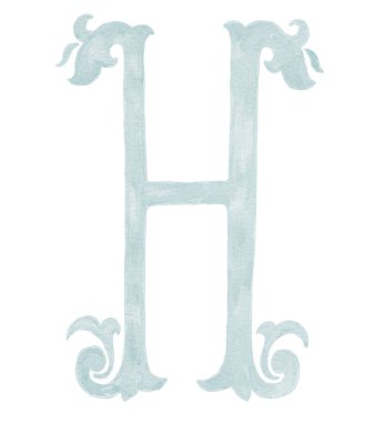 Eski Harf ve Monogram Resimlerinin Suluboya Çizimi