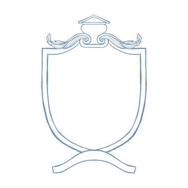 Basit Mavi Düğün Tepesi. Vektör İllüstrasyonu.