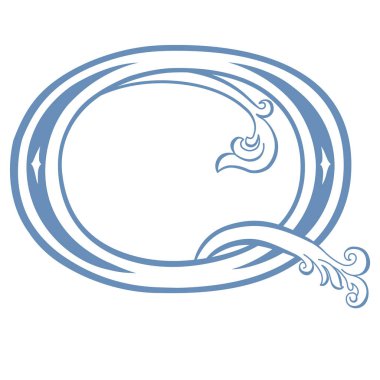 Vintage Letter ve Monogram Q 'nun Vektör İllüstrasyonu.