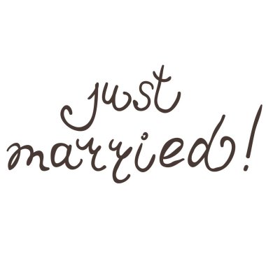 Düğün Alıntısının İllüstrasyonu. Beyaz Arkaplanda Vektör Grafiği