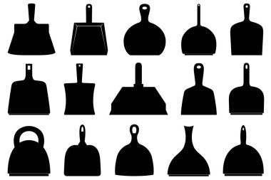 Beyaz arkaplanda izole edilmiş farklı faraş kümeleri