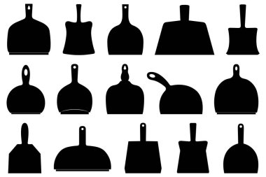 Beyaz arkaplanda izole edilmiş farklı faraş koleksiyonu