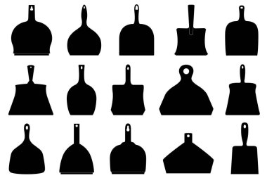 Beyaz arkaplanda izole edilmiş farklı faraş kolajı