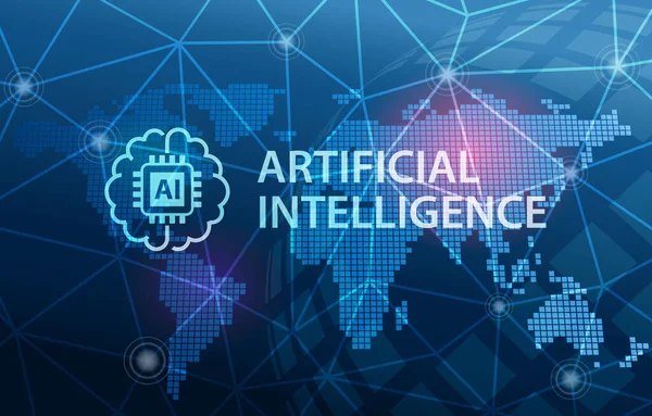 Inteligência Artificial Automation Technology Fundo Negócios — Fotografia de Stock