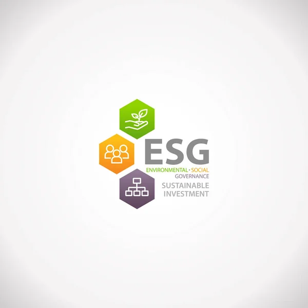 Esg Environmental Social Governance Design Infografika — Wektor stockowy