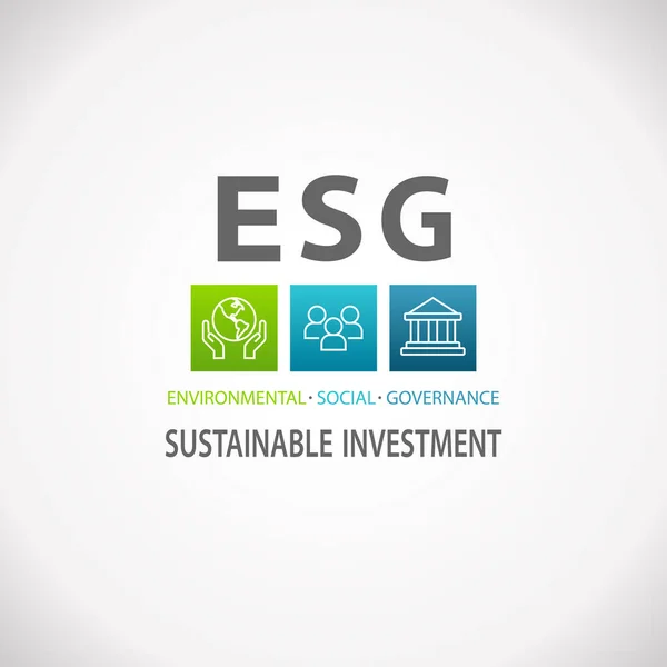 Esg Environmental Social Governance Design Infographic — Stockový vektor