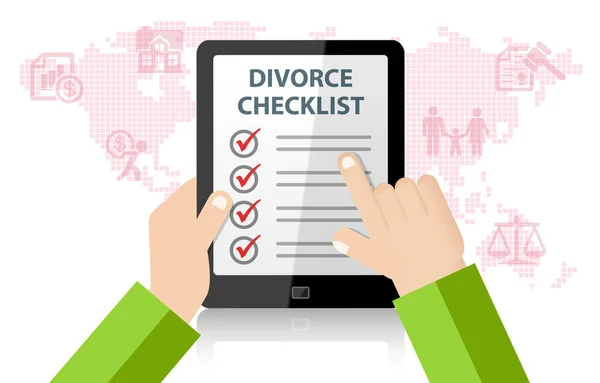 Divorce Planning Checklist Infographic — Stock Photo, Image