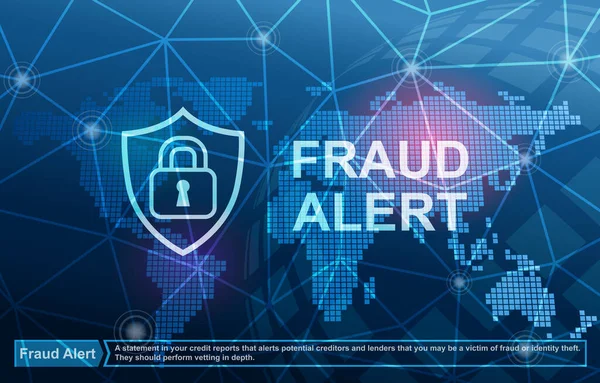 Fraud Alert Credit Report Warning Background — Stock Photo, Image