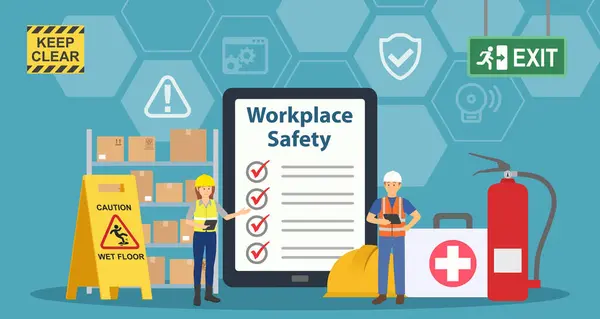 Occupational Workplace Safety Background Occupational Safety Health Concept — Stock Photo, Image