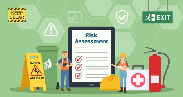Occupational Risk Assessment Background Occupational Safety Health Concept — Stock Photo, Image