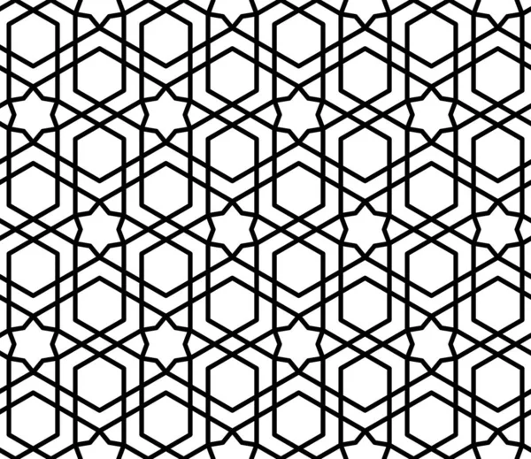 Mashrabiya Arabesque Arabiska Sömlösa Mönster Textiltryck Islamisk Bakgrund Omslagspapper Eller — Stock vektor