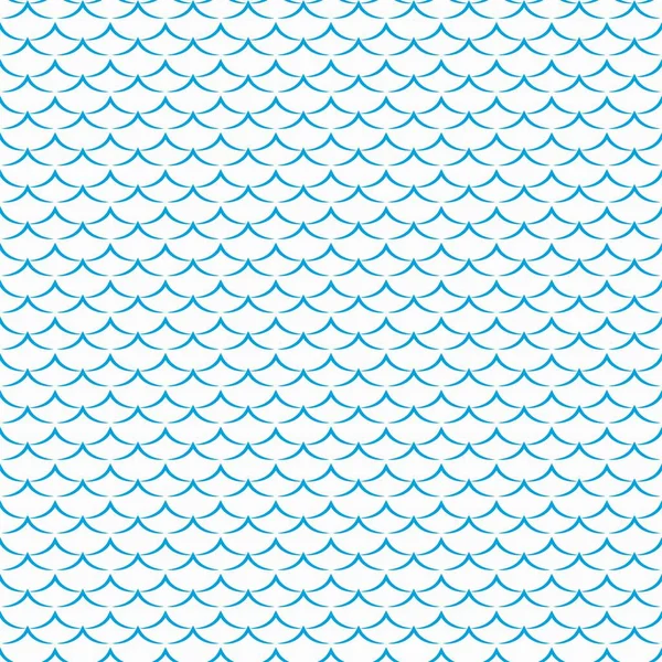 青い海と波のシームレスなパターン 要旨波状の背景や背景 航海壁紙 包装紙の装飾 青い海の波のパターンとテキスタイルベクトルプリント — ストックベクタ